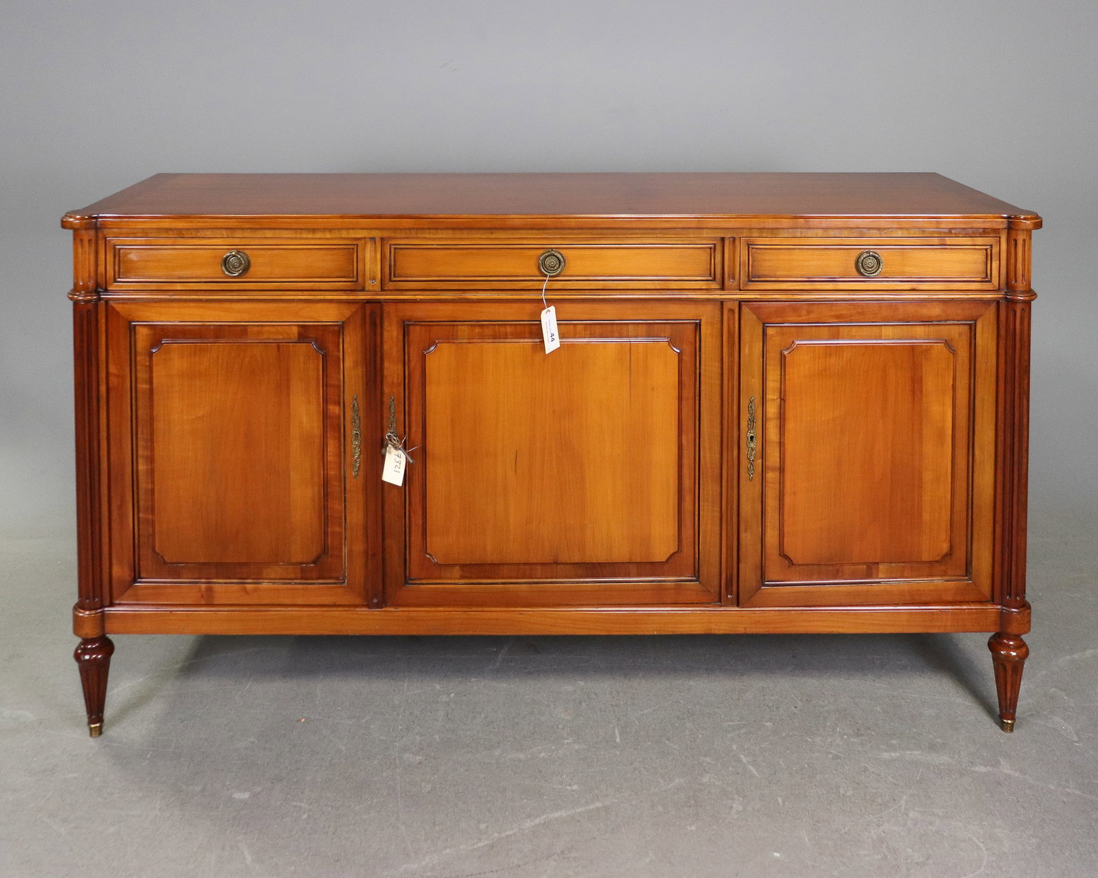 Louis XVI Style 3 Doors Sideboard: French Louis XVI Style 3 Doors Sideboard - 39.5 in tall x 71.25 x 20.75