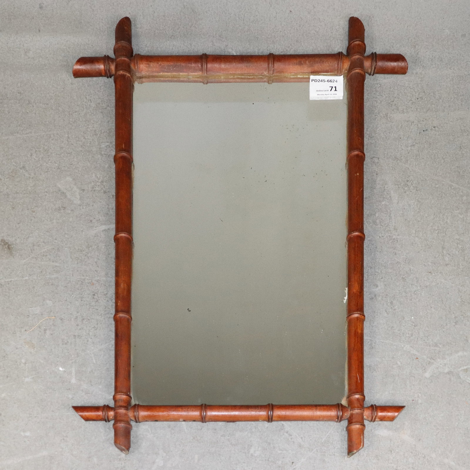 Faux Bamboo Framed Mirror #1: Faux Bamboo Framed Mirror - 39 in tall x 27 x 2