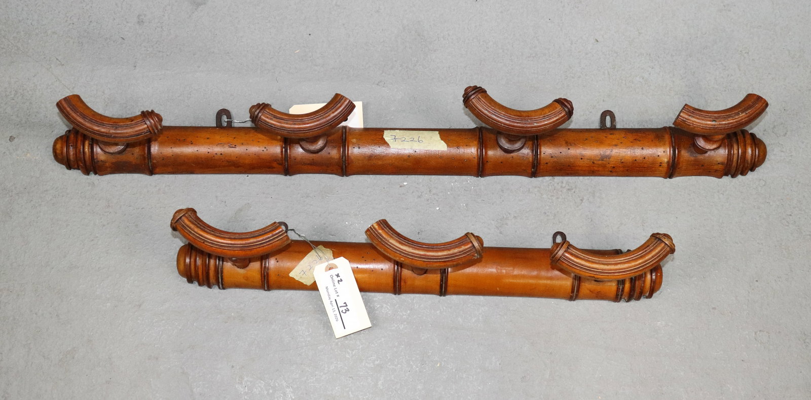 2 French Faux Bamboo Wall Racks (1 of 3)