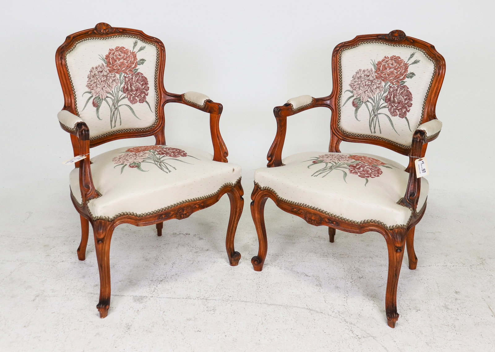 Louis XV Style Pair of Armchairs (1 of 8)