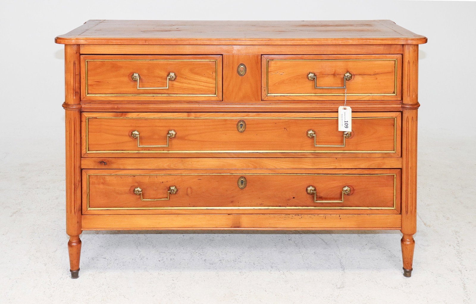 Louis XVI Style Cherry Four Drawer Chest (1 of 8)