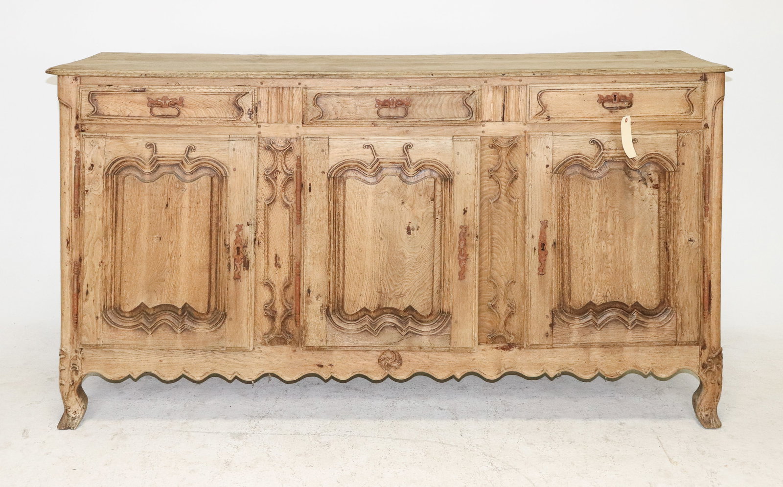 Italian Bleached Oak Sideboard / Enfilade: Italian Bleached Oak Sideboard / Enfilade - 43 in tall x 79 x 22