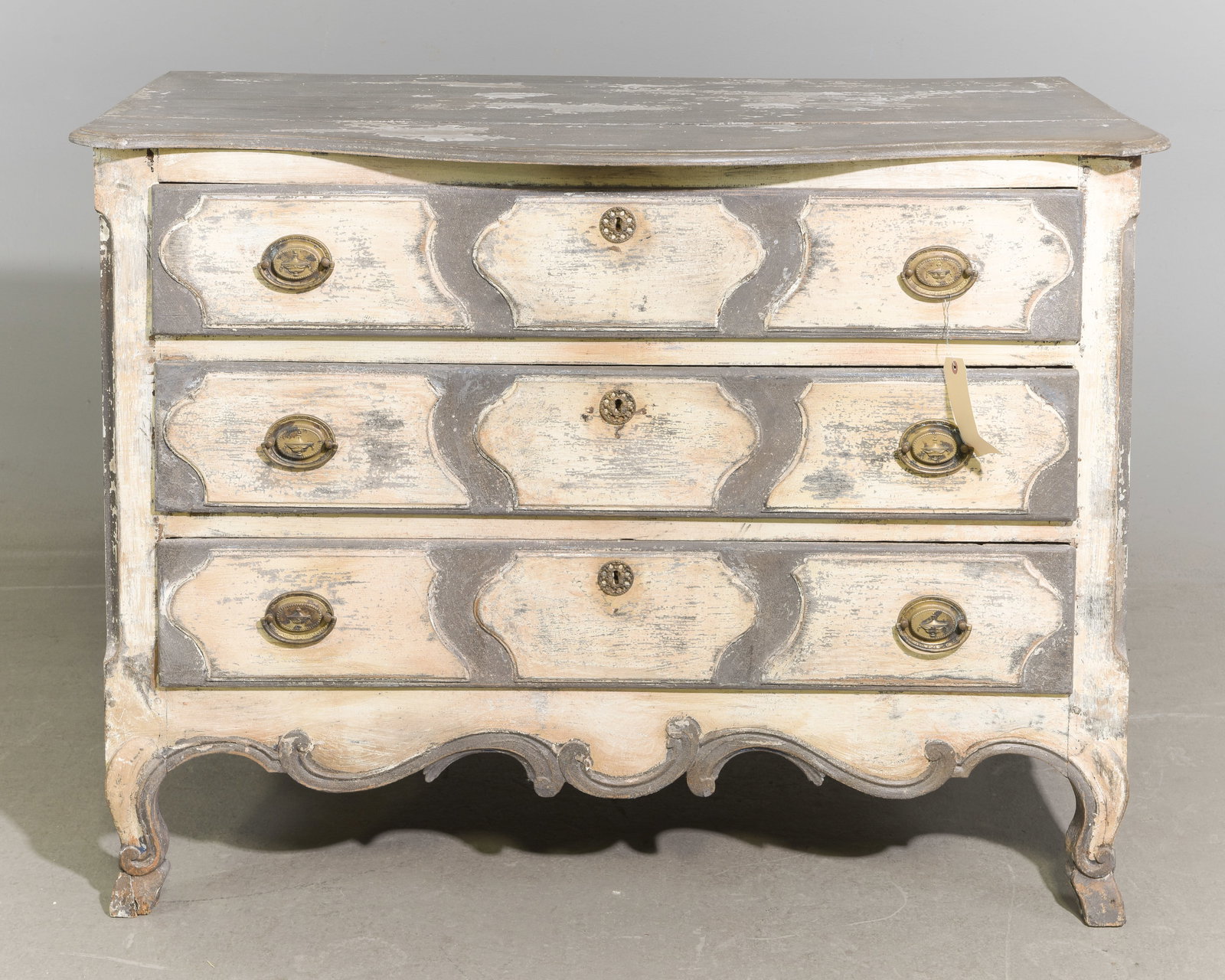 Italian Antique Painted Three Drawer Chest (1 of 5)