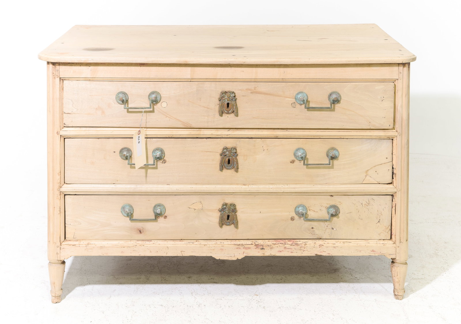 Italian Bleached Oak Three Drawer Chest (1 of 6)