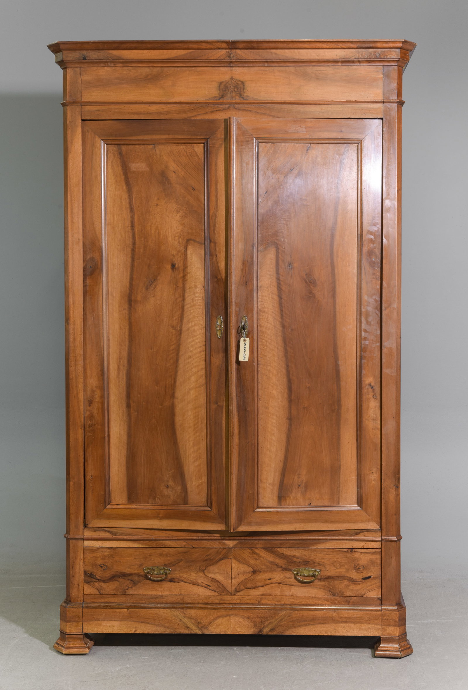 Louis Philippe Style Double Door Walnut Armoire (1 of 7)