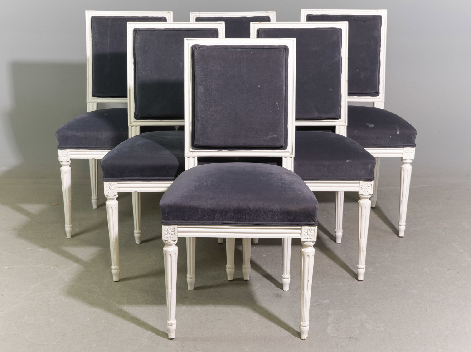 French Style Set of 6 Painted Dining Chairs (1 of 5)