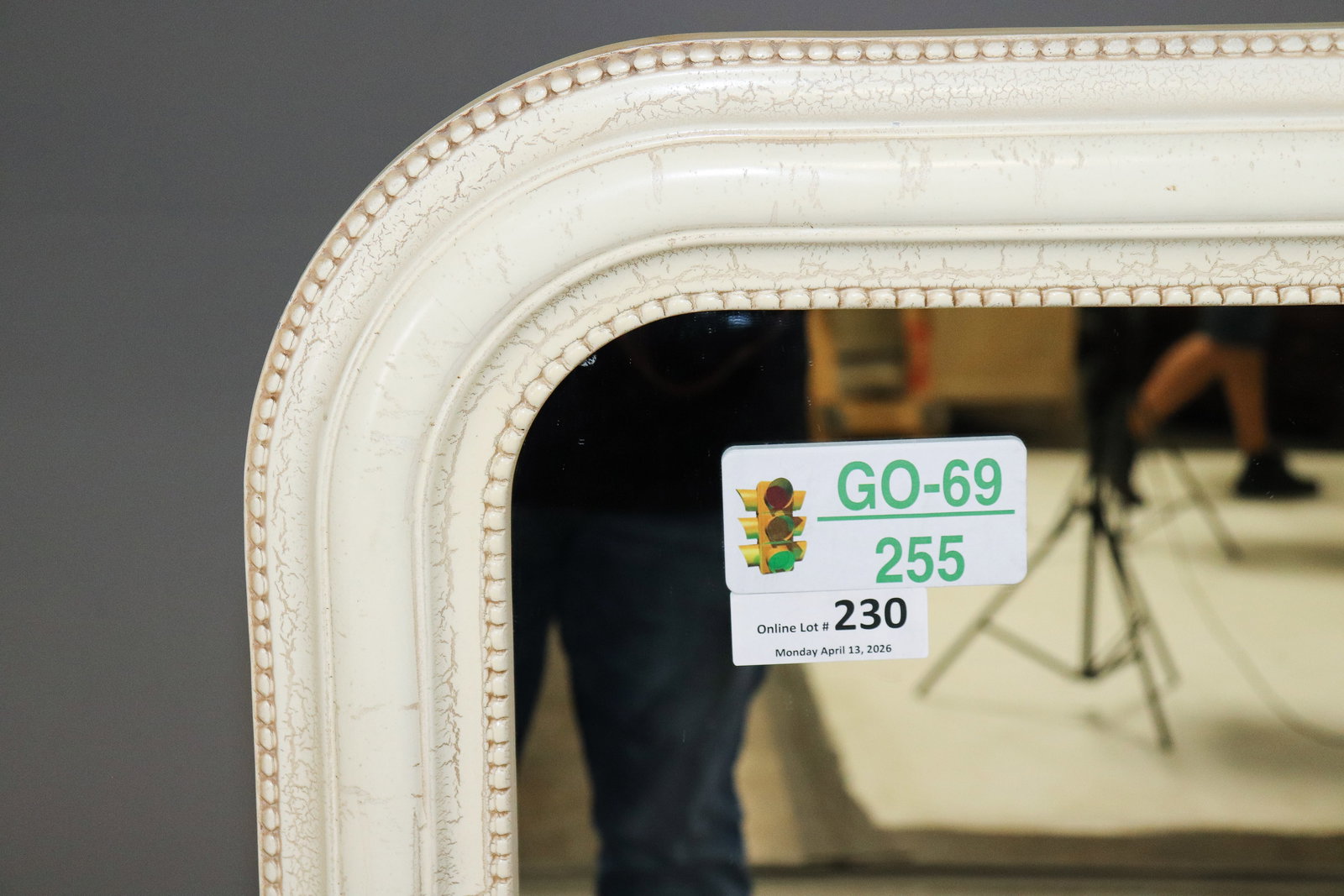 Louis Philippe Style Painted Framed Mirror: Louis Philippe Style Painted Framed Mirror - 45 in tall x 36 x 1