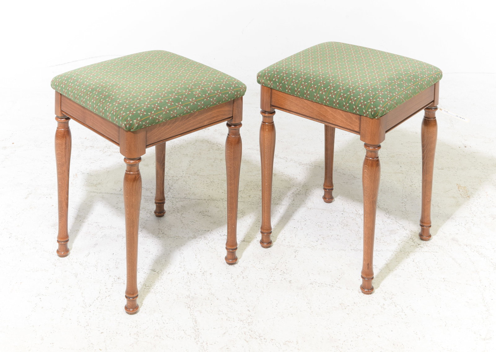 Two Louis Philippe Style Upholstered Stools (1 of 3)