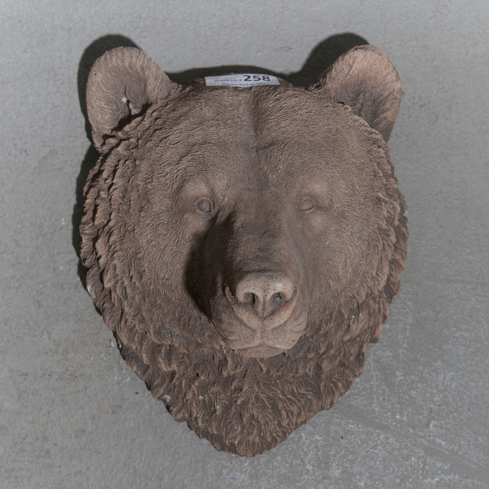 Cast Stone Bear Face Wall Mount #2 (1 of 3)