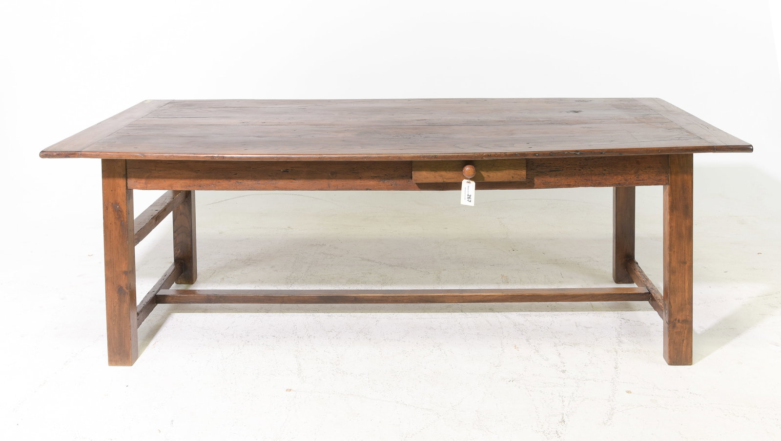 French Rustic Chestnut Farmhouse Table with Drawer (1 of 6)