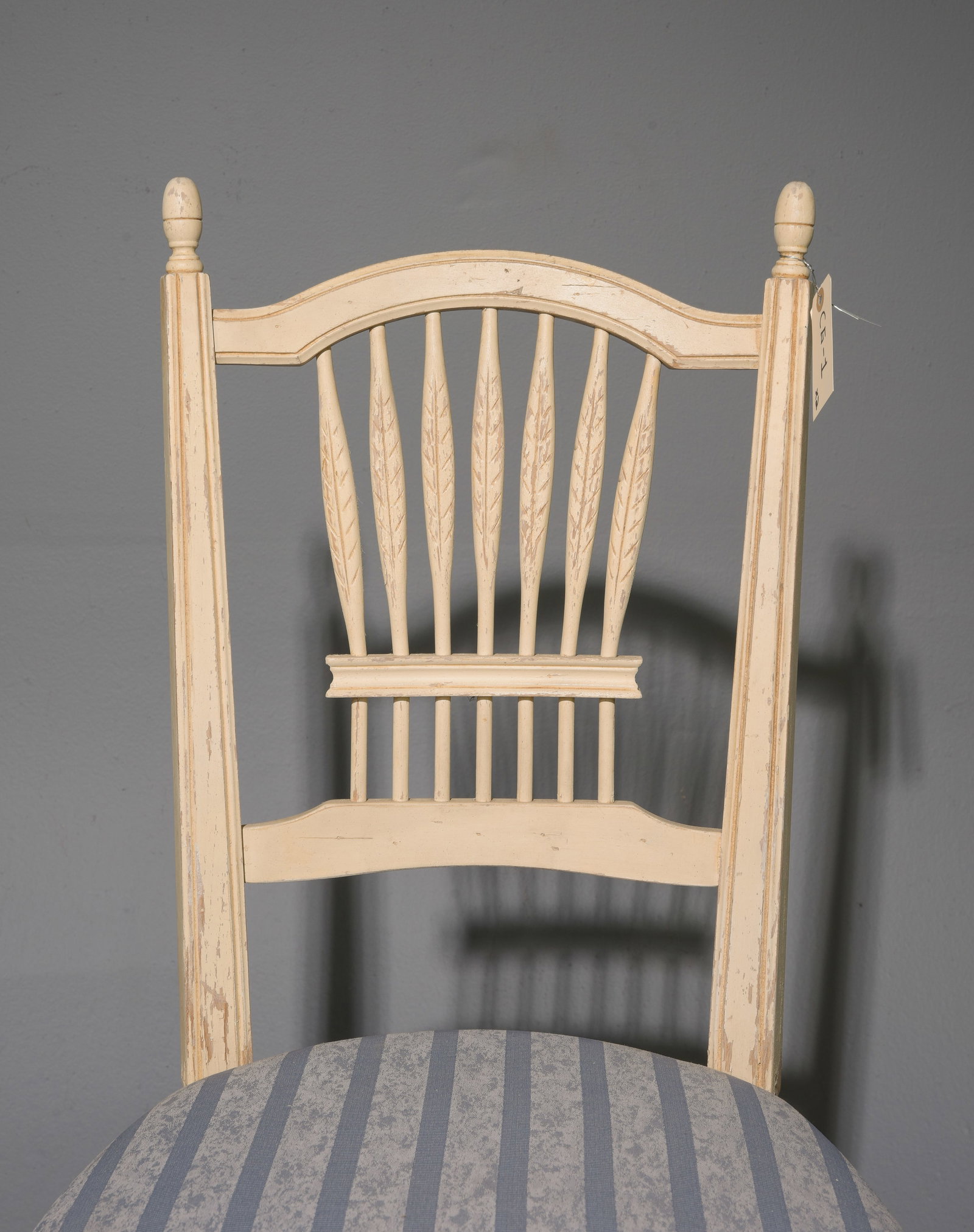 Two Painted "Wheat" Back Dining Chairs - 2