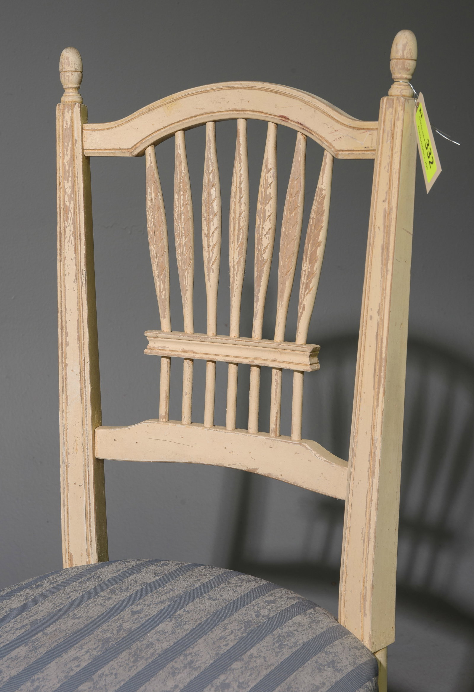 Two Painted "Wheat" Back Dining Chairs - 3