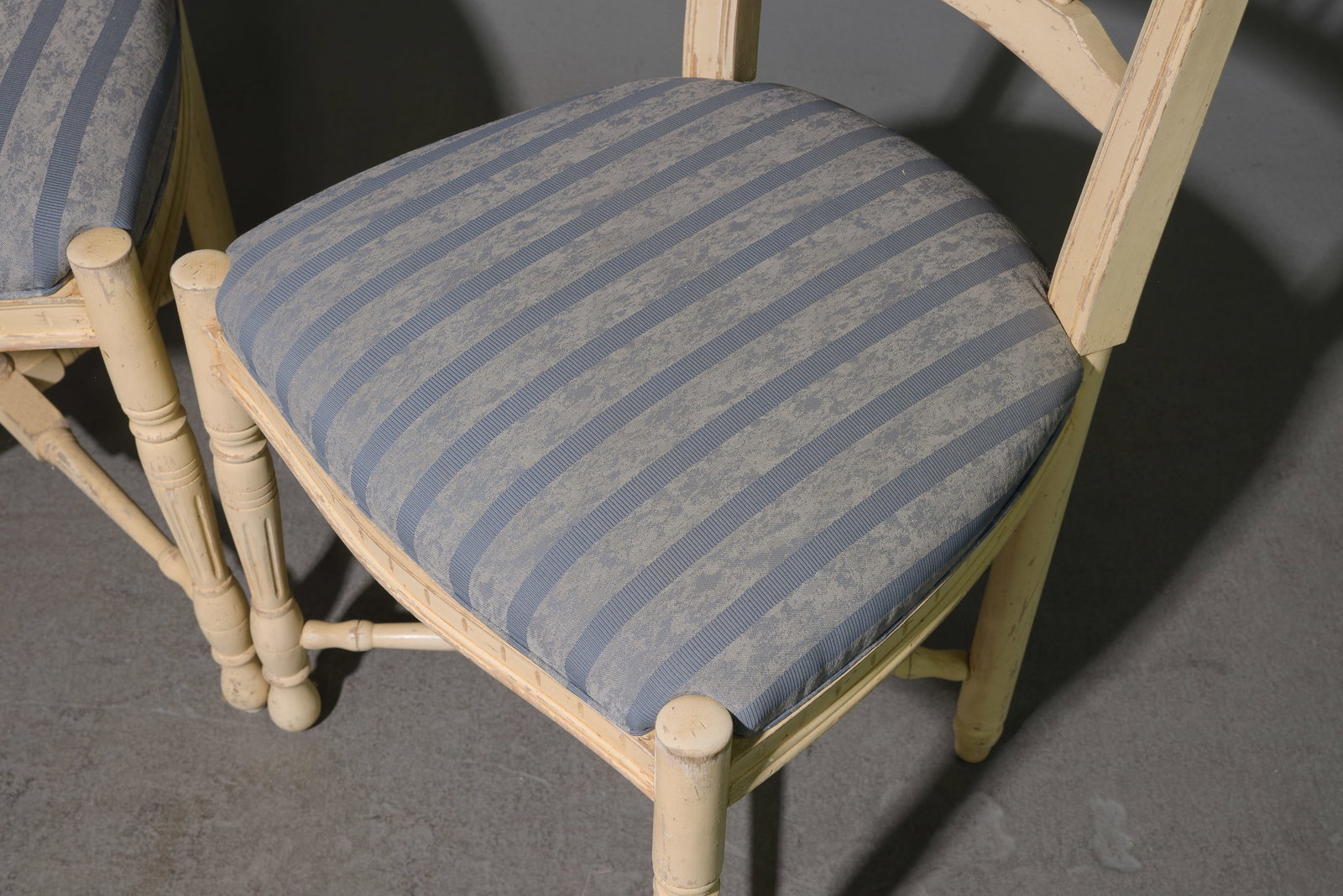 Two Painted "Wheat" Back Dining Chairs - 4