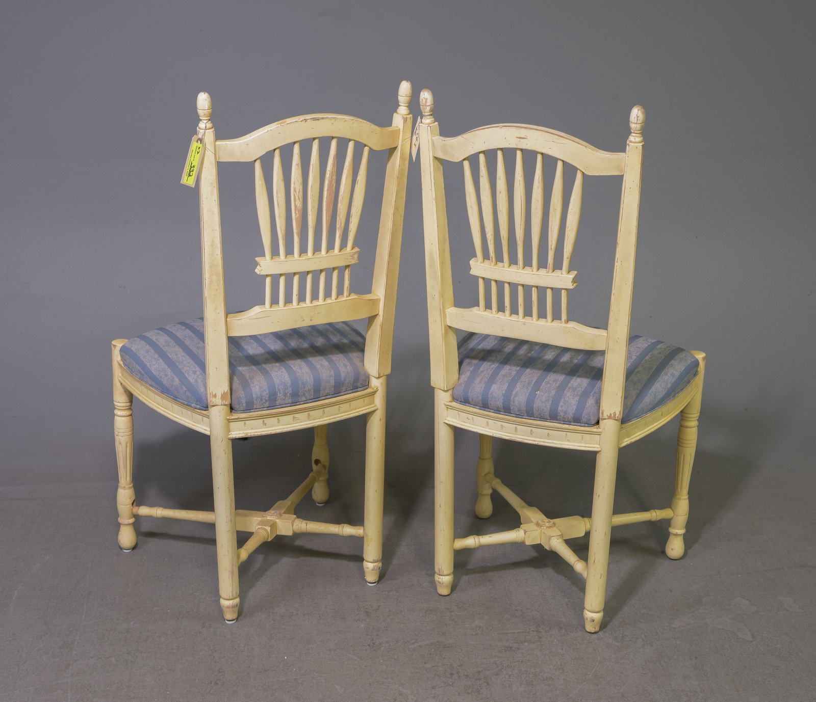 Two Painted "Wheat" Back Dining Chairs - 6
