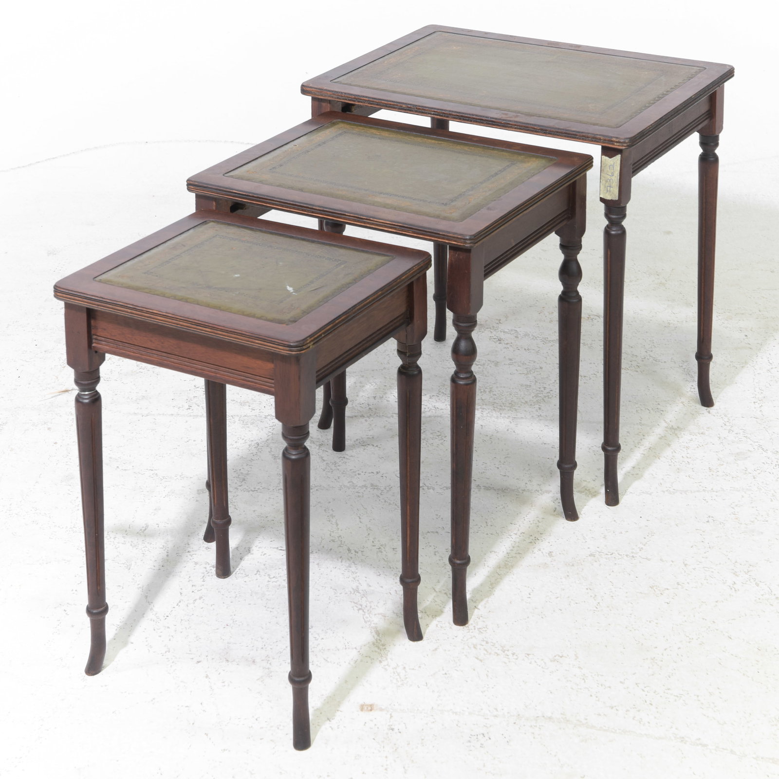 Louis XVI Style Mahogany Nest Of 3 Tables (1 of 4)