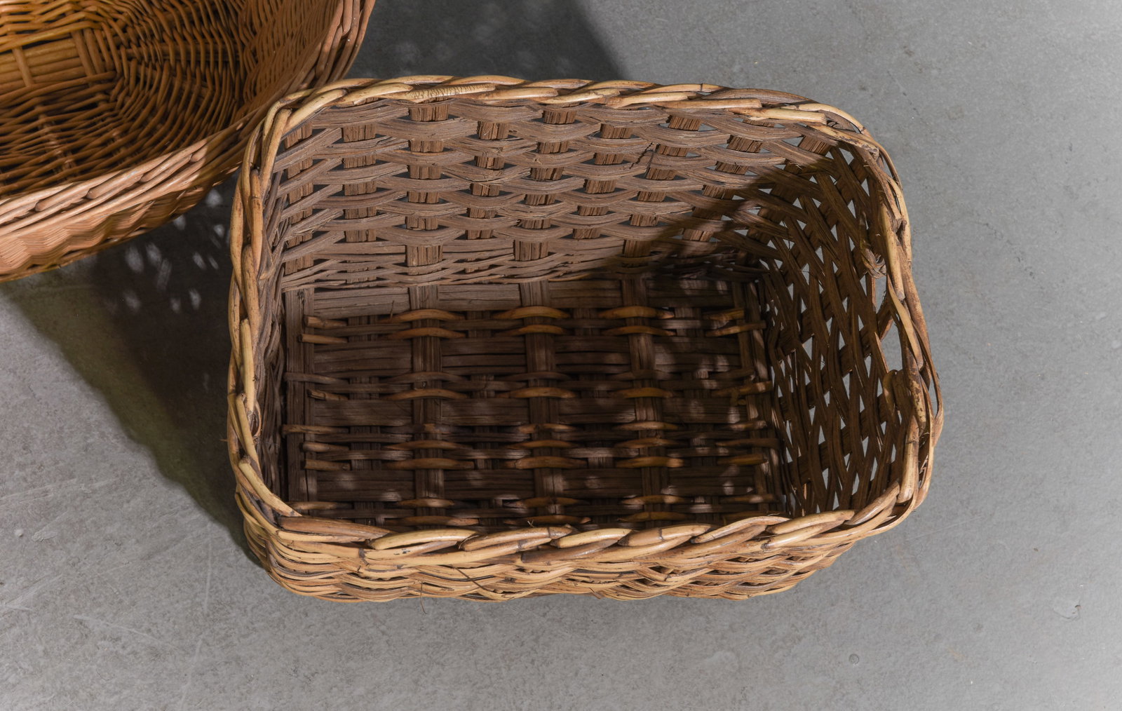 3 Assorted Woven Wicker Baskets - 3