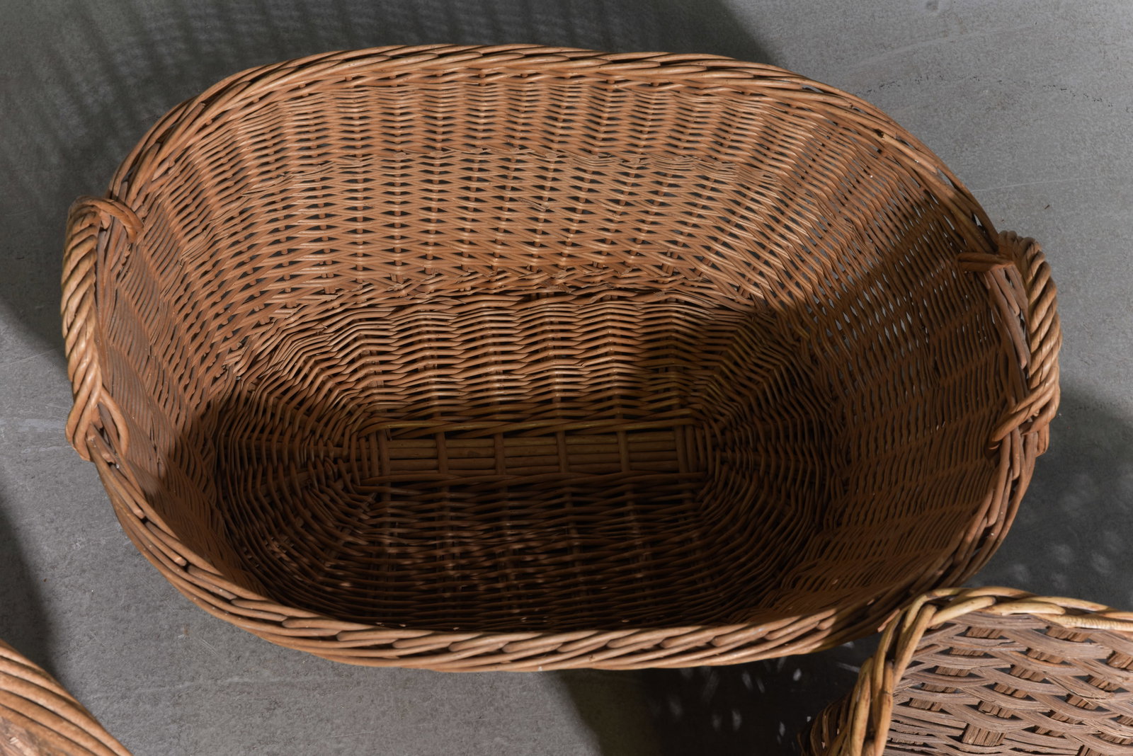 3 Assorted Woven Wicker Baskets - 4