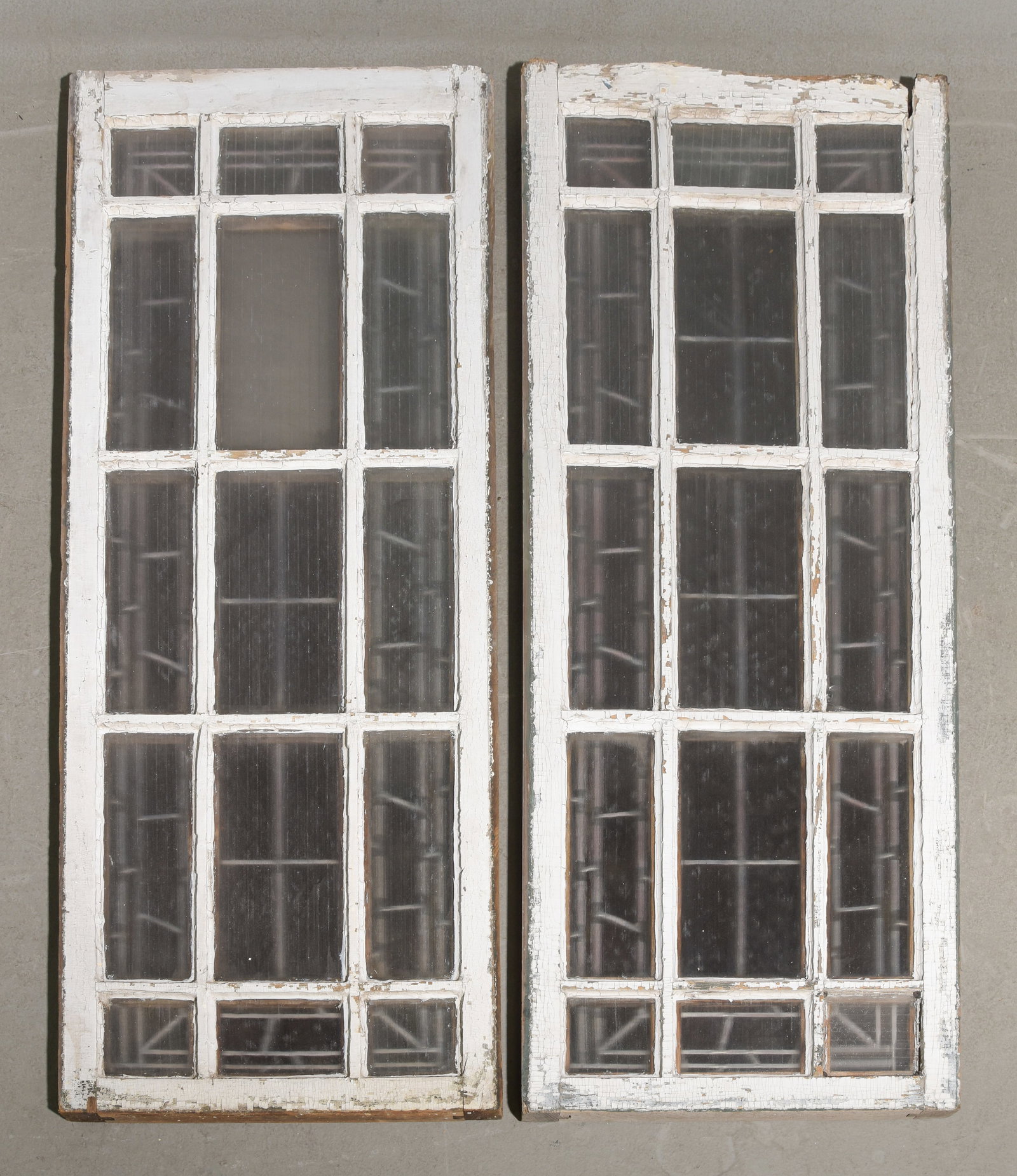 2 Large Glass Wood Framed Windows (1 of 4)