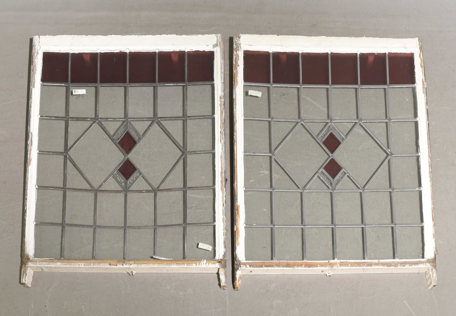2 British Large Stained Leaded Glass Windows (1 of 4)