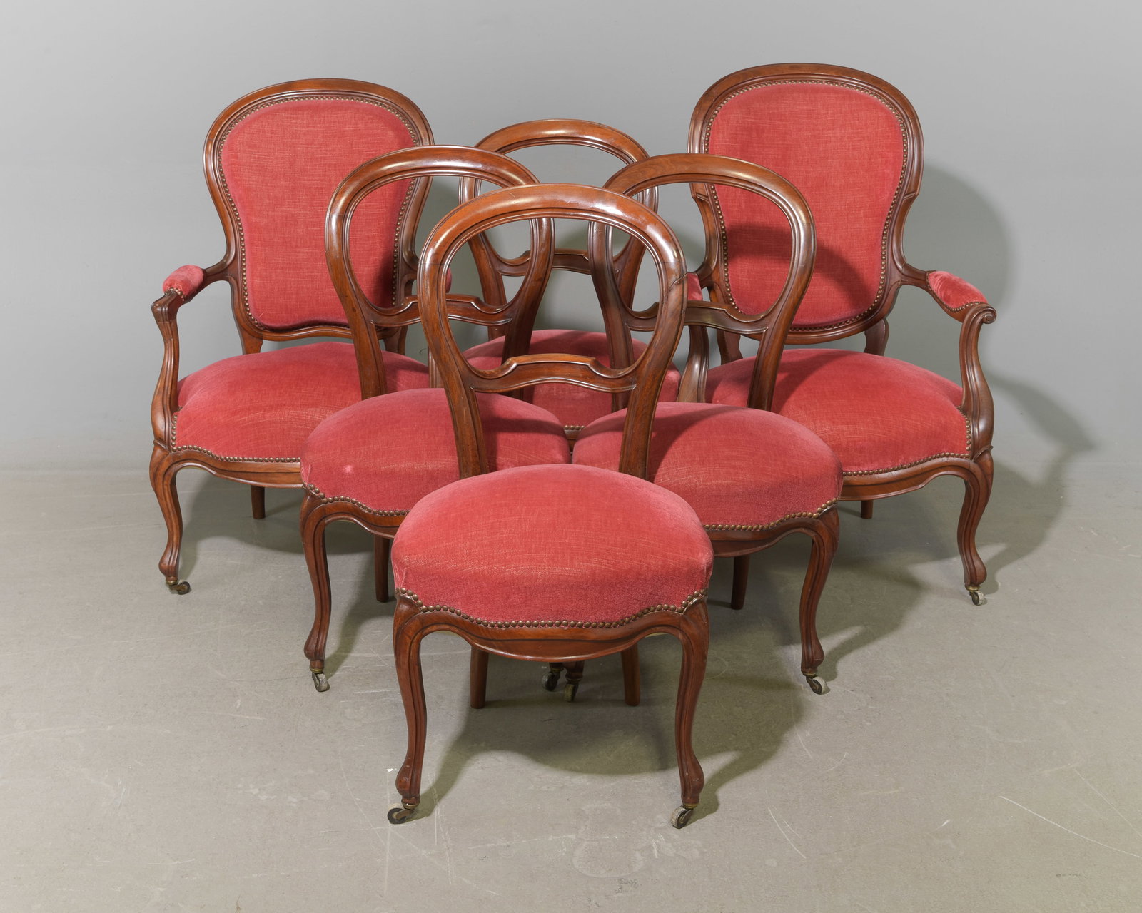 Louis Philippe Style Set of 6 Dining Chairs (1 of 5)