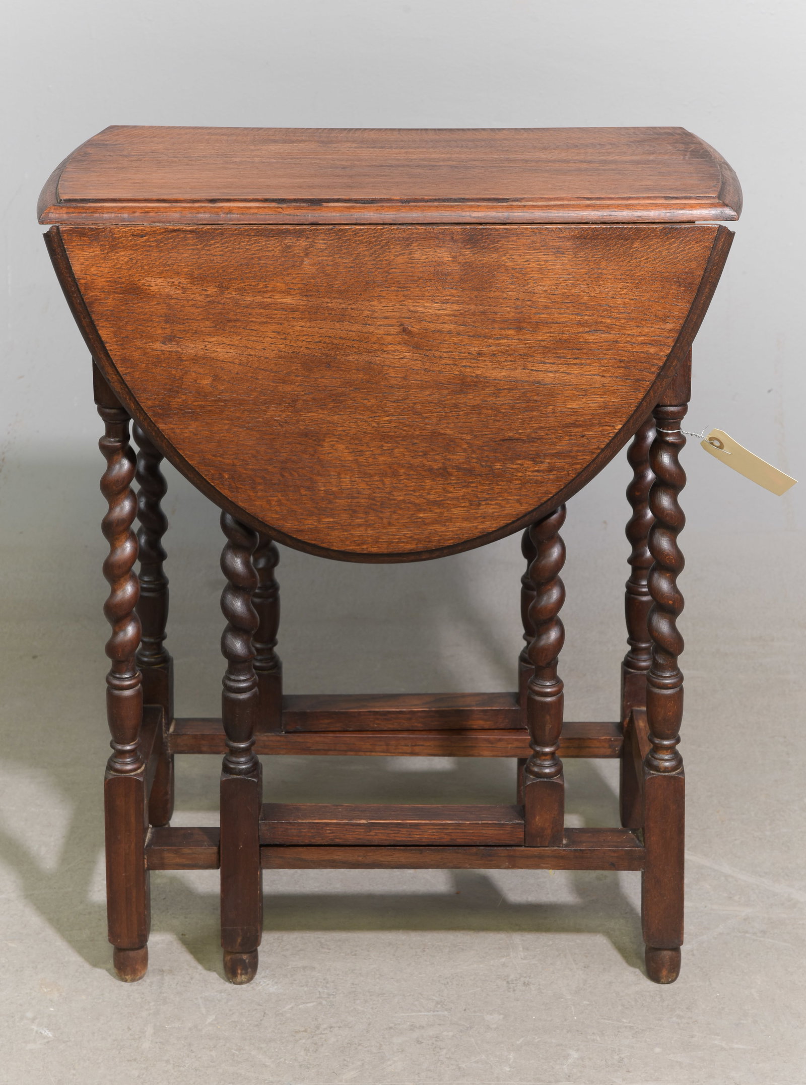 British Oak Barley Twist Drop Leaf Table #1 (1 of 3)