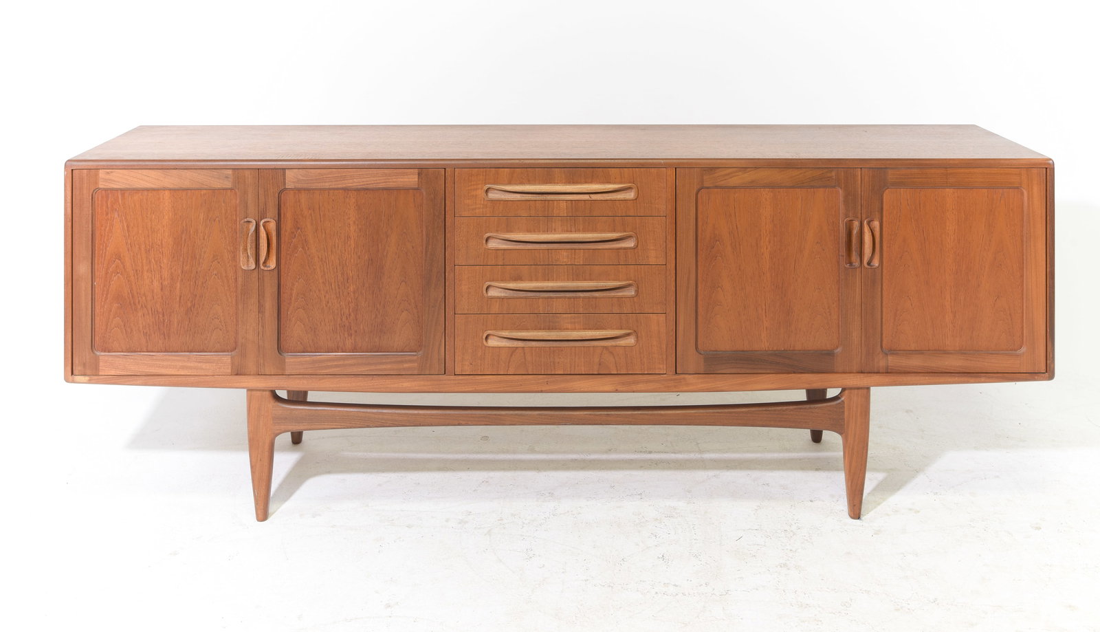 Mid Century Large "Fresco" Sideboard - G-Plan #2: This Danish Modern Style Teak Credenza is made by Mid Century Modern Furniture Maker G Plan ( GPlan ) & is part of their "Fresco" Range. - 31.25 in tall x 84 x 18.25
