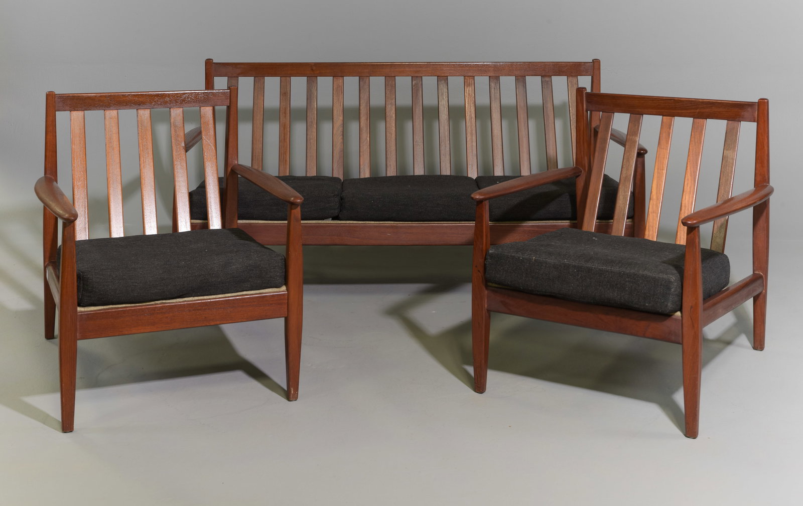 3pc Scandinavian Mid Century Modern Lounge Suite (1 of 6)