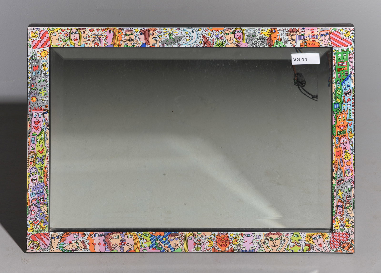 "Pop Art" Framed Beveled Rectangular Mirror (1 of 3)