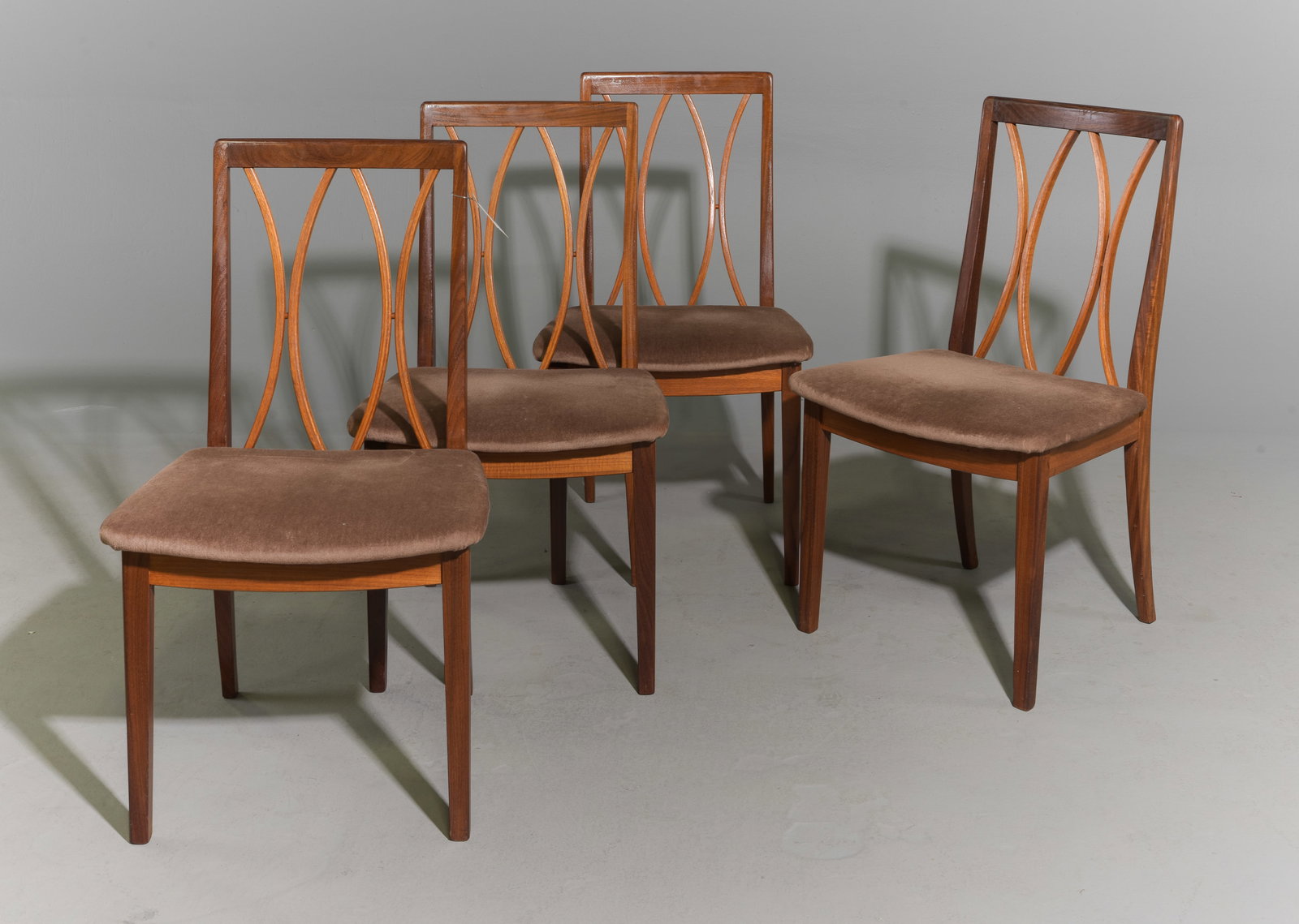 4 Mid Century Modern Chairs - Gplan #2: Danish Modern Style Set of 4 Dining Chairs by British Furniture Maker G-Plan - 34 in tall x 19.5 x 17 each with a seat height of 17 inches