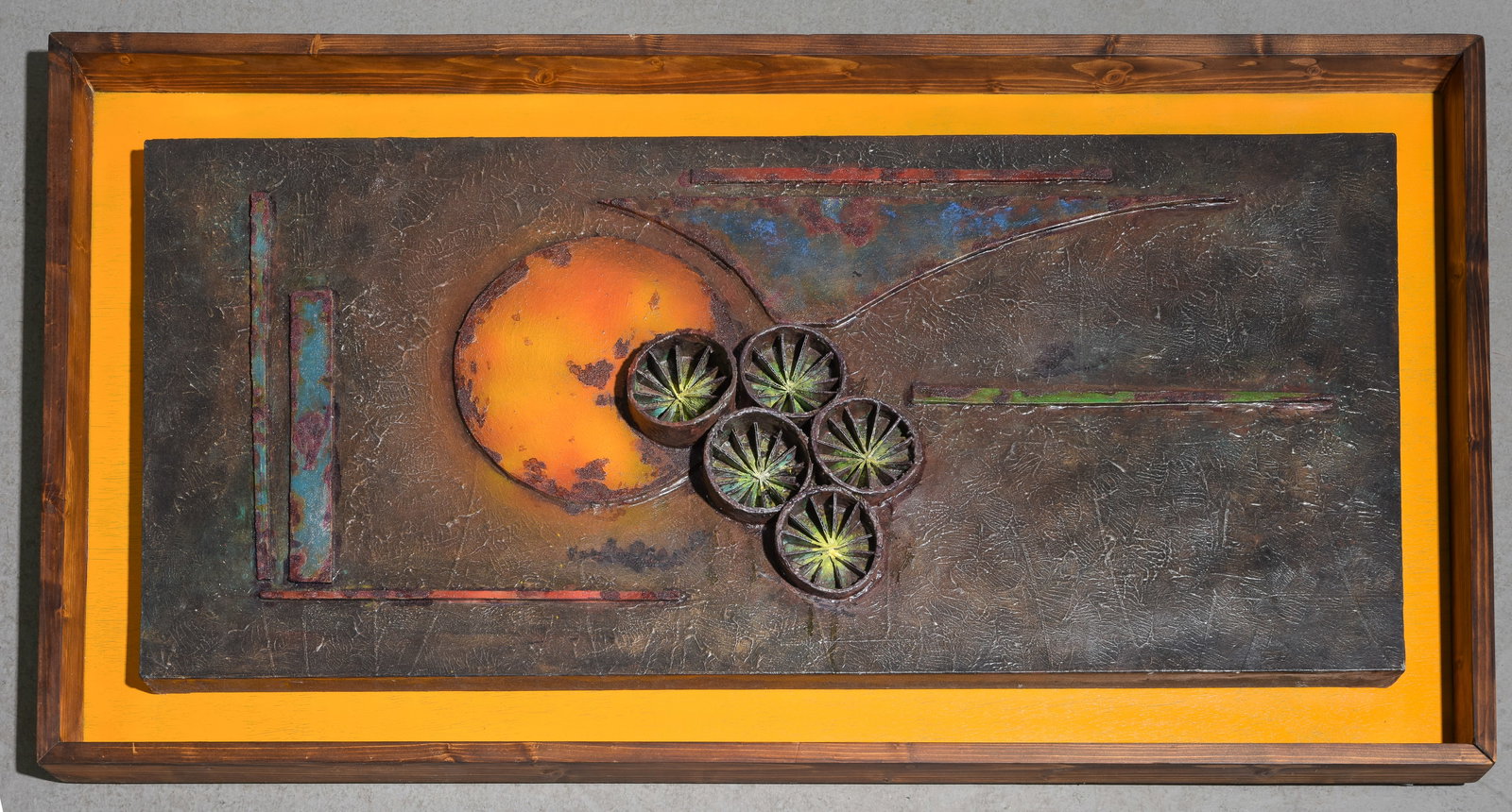 Mid Century Modern Enamel Abstract Art (1 of 3)