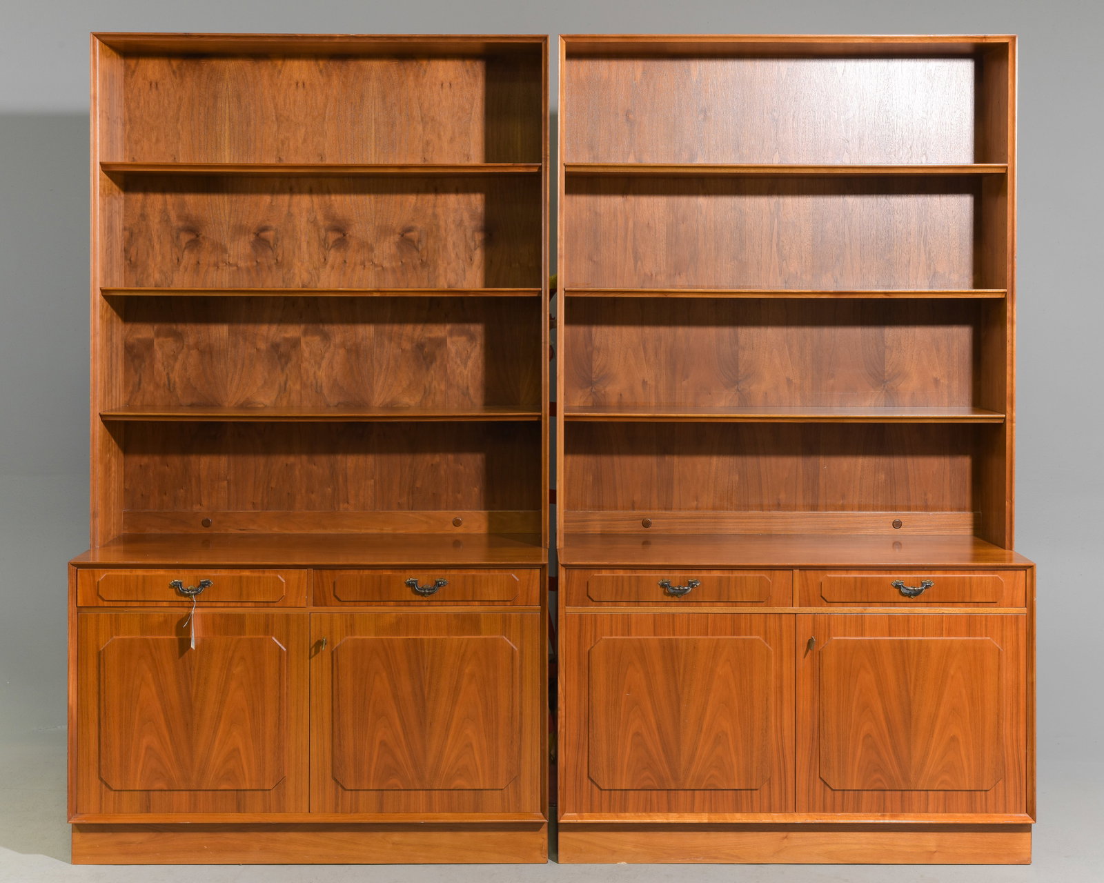 2 Swedish Mid Century Walnut Bookcases / Wall Units #2 (1 of 9)