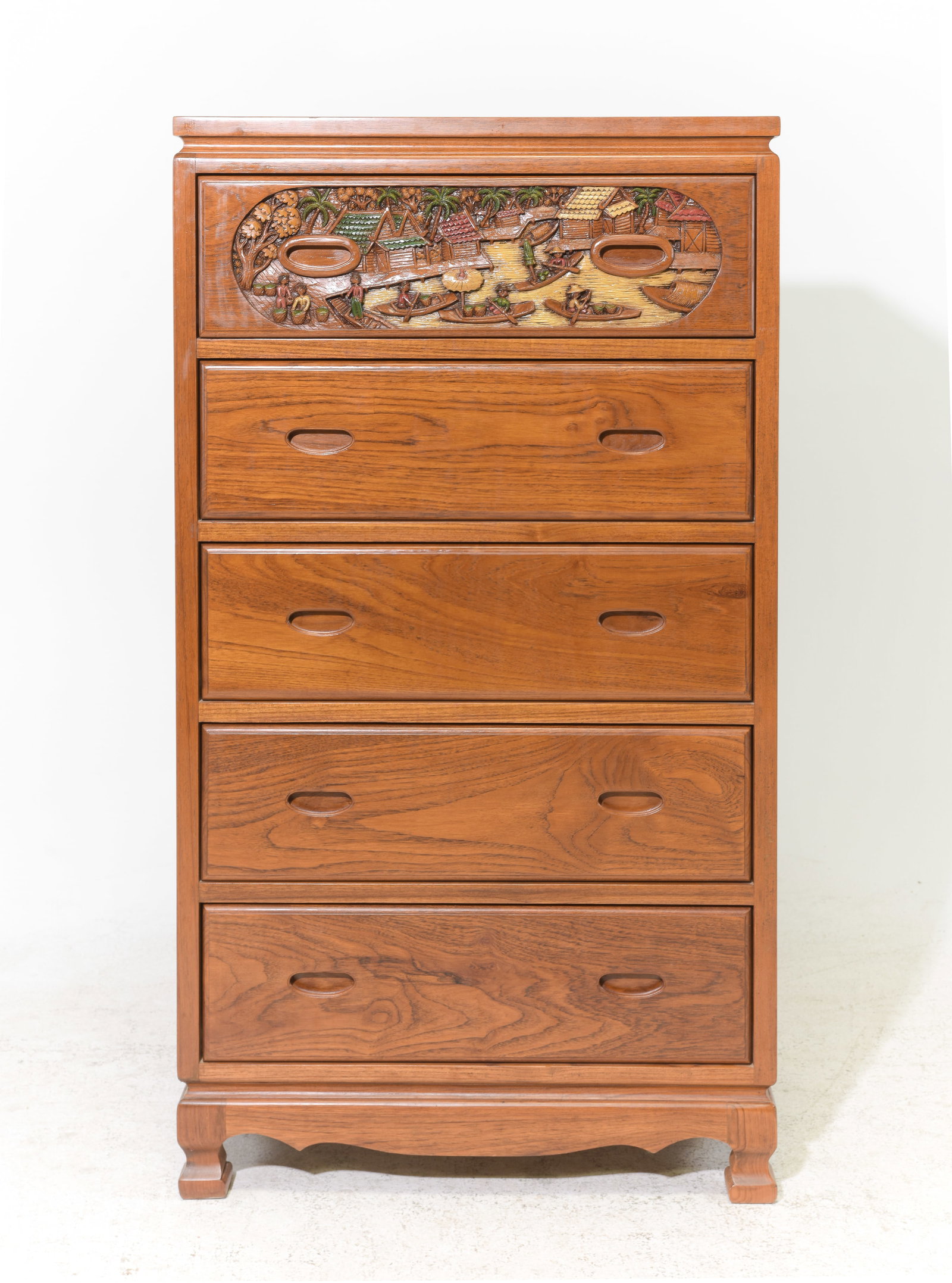 Chinoiserie / Tiki Style Tallboy / Chest (1 of 5)