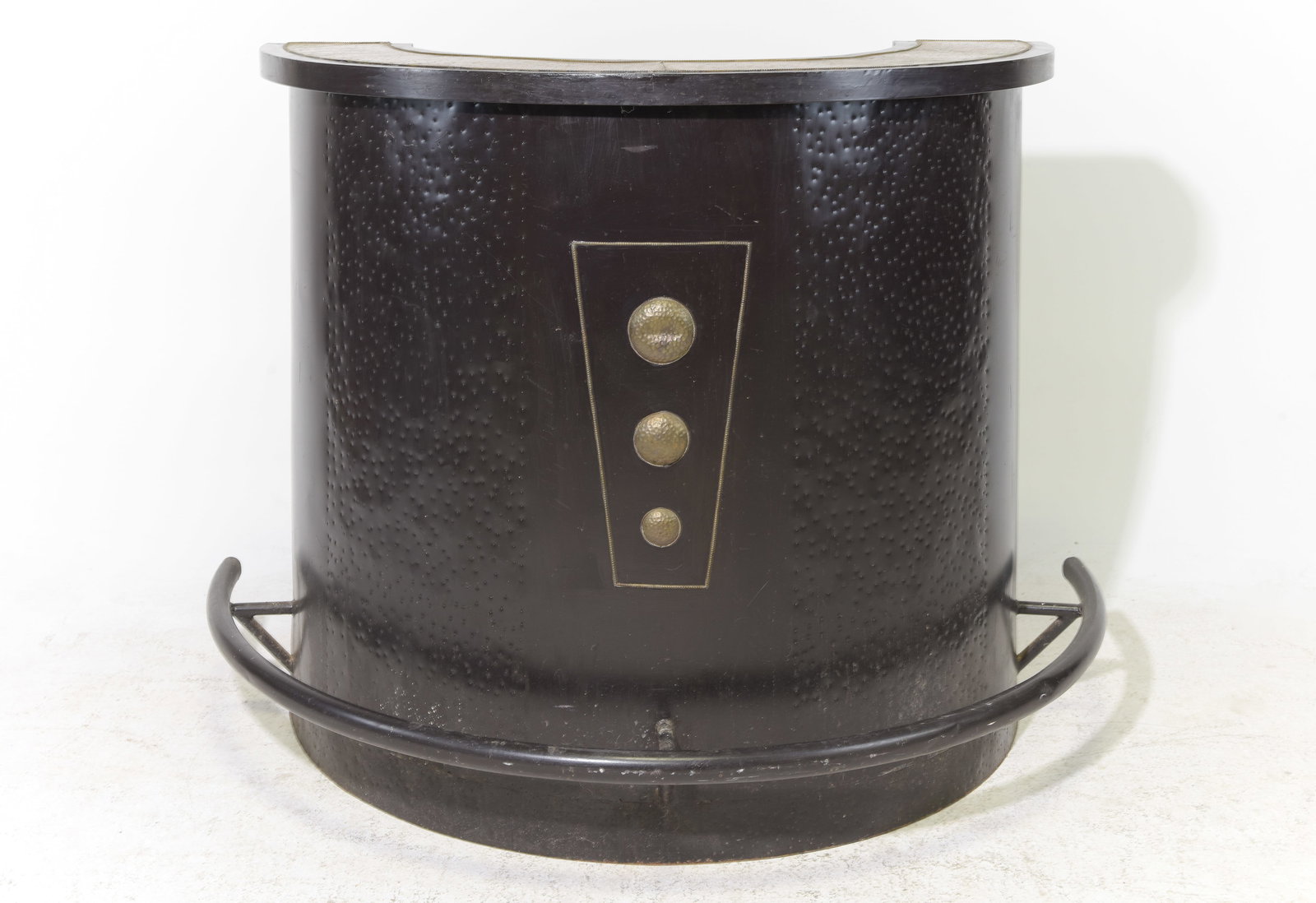 Art Deco Style Metal Bow Front Home Bar (1 of 5)