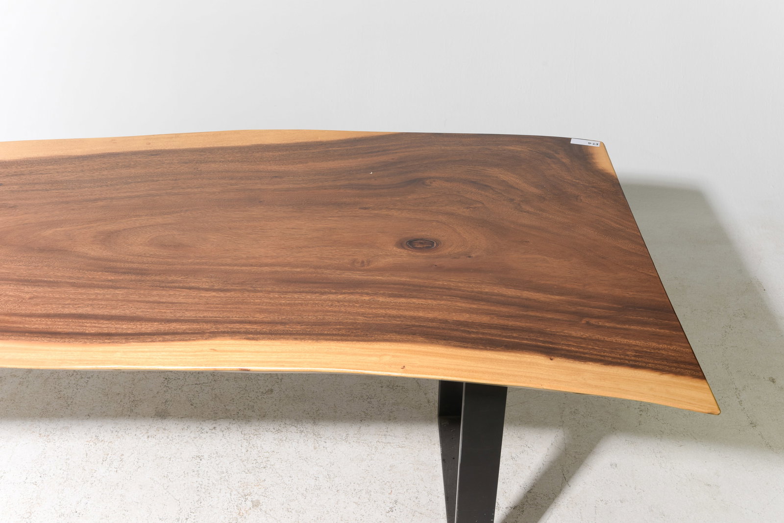 Live Edge Metal Base Dining Table - 3