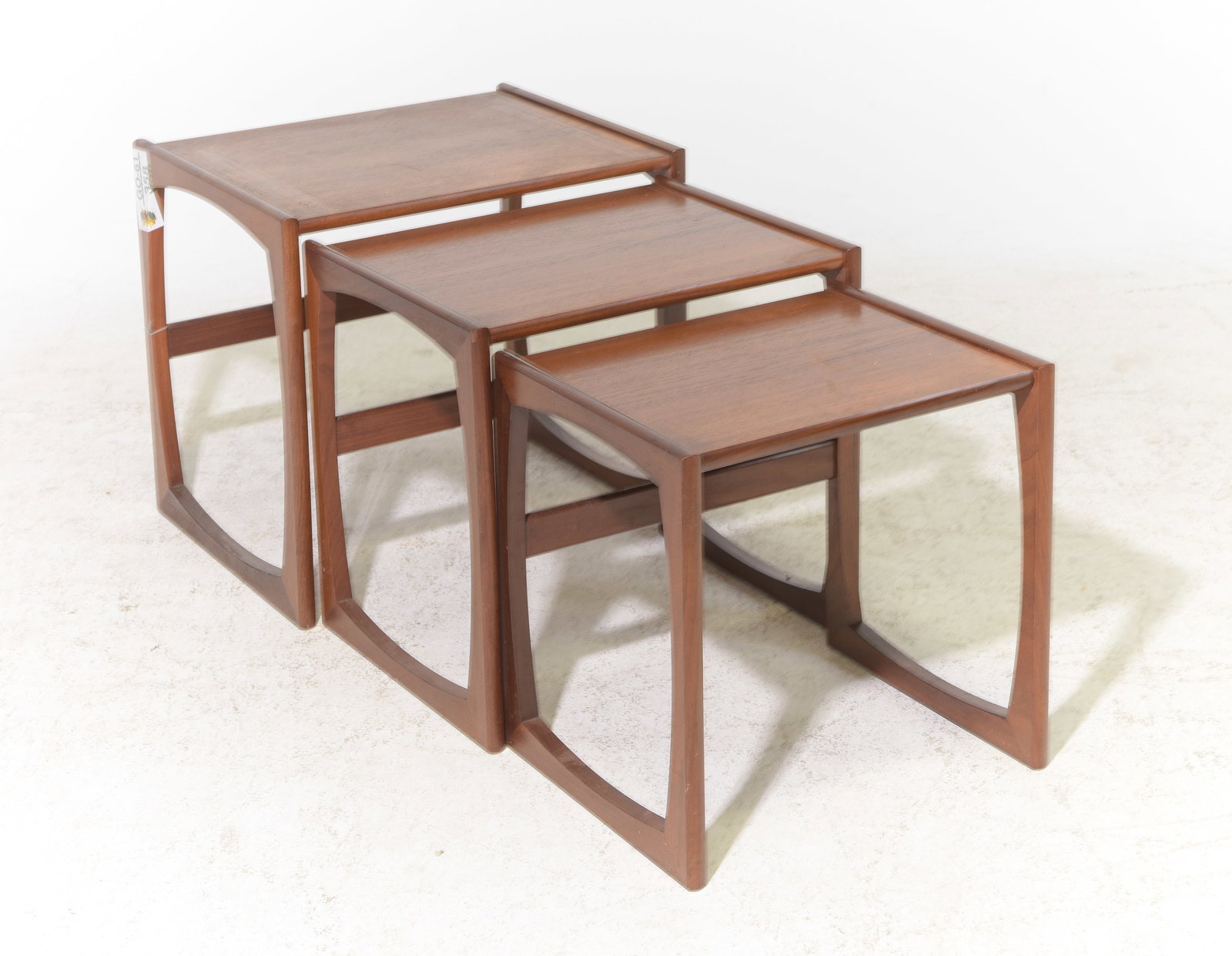 Mid Century Modern Quadrille Nest of 3 Tables #1: This Danish Modern Style Nest is British and made by Mid Century Modern Furniture Maker G Plan ( Gplan ) it stacks to make a bookcase as well. - 19 in tall x 21 x 17, 18 in tall x 19 x 15 and 17 in ta