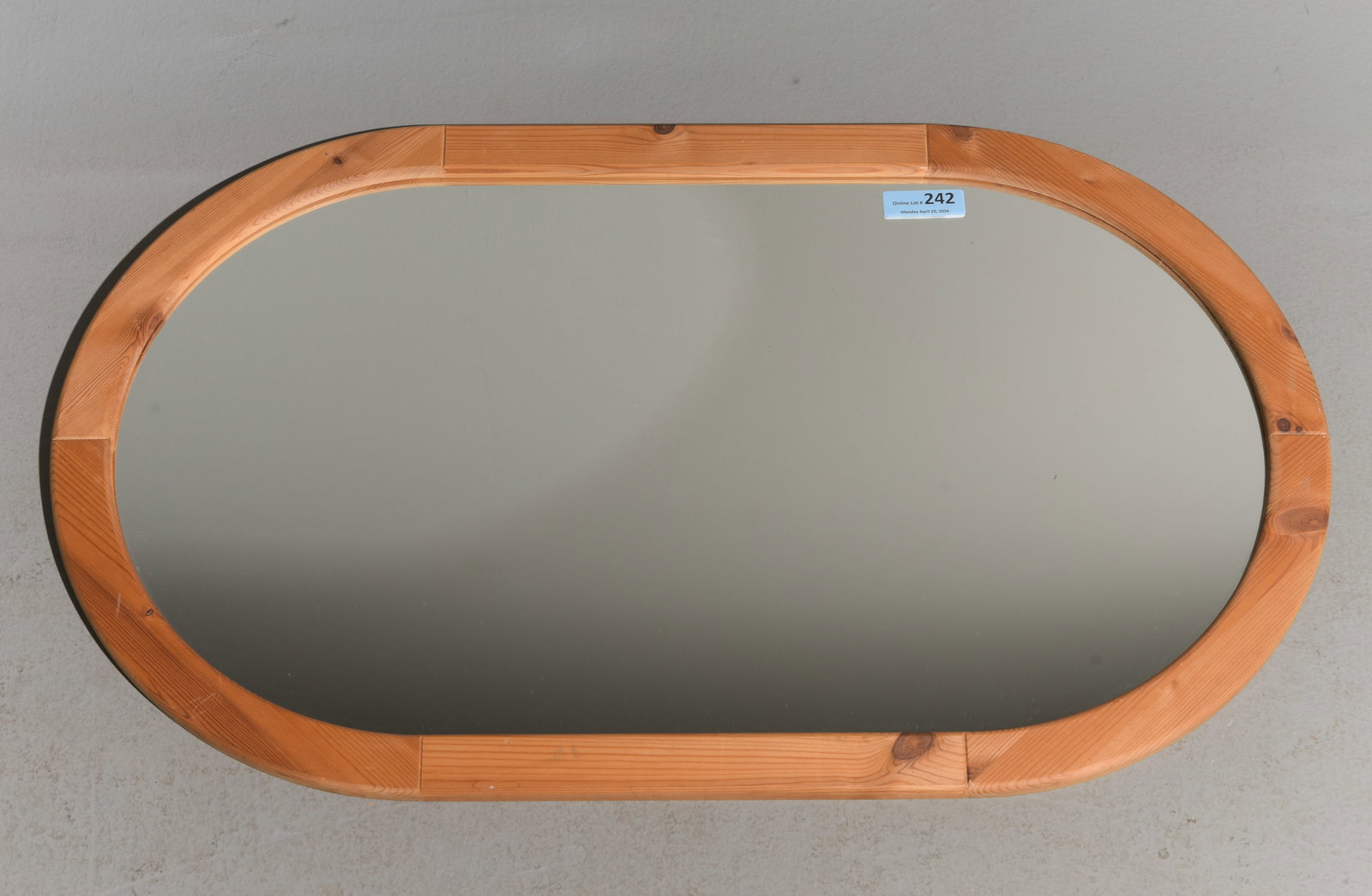 Swedish Pine Framed Oval Mirror #3 (1 of 3)