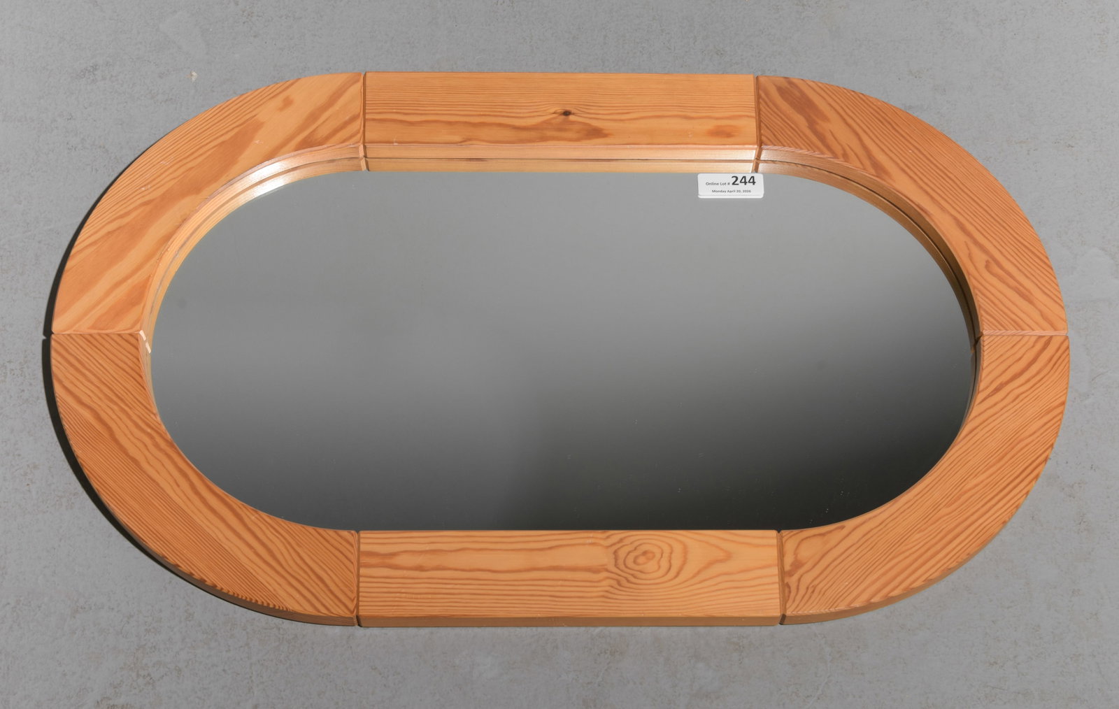 Swedish Pine Framed Oval Mirror #4 (1 of 3)