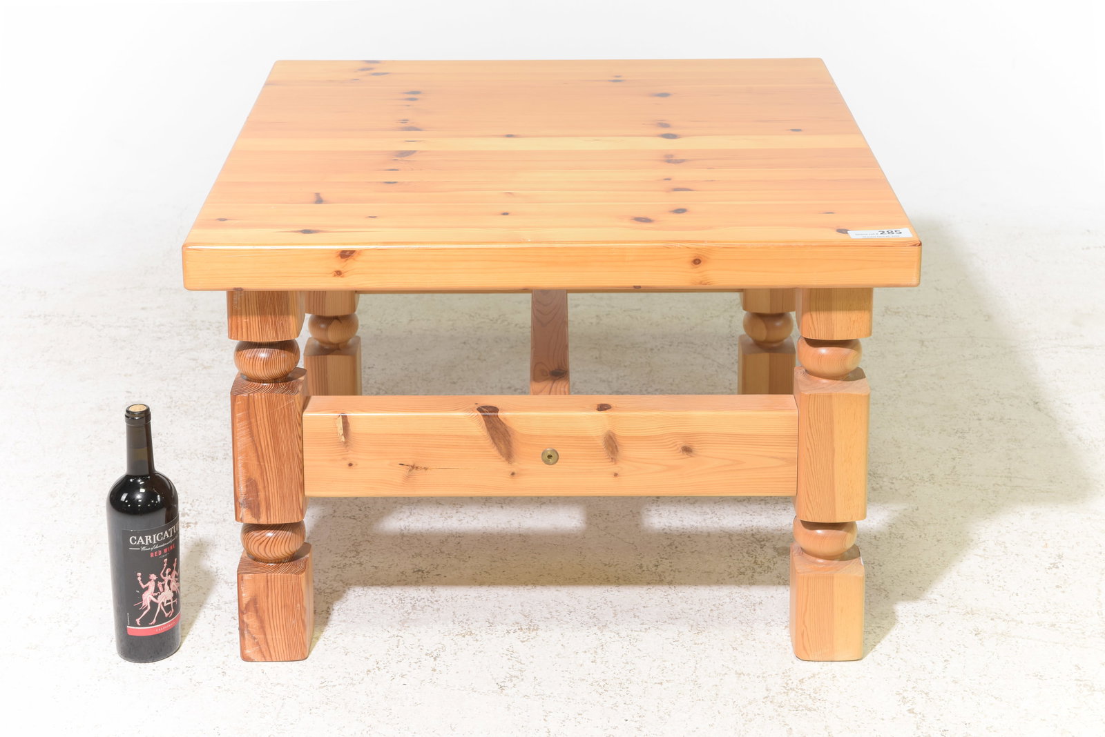 Swedish Pine Square Coffee / End Table (1 of 3)