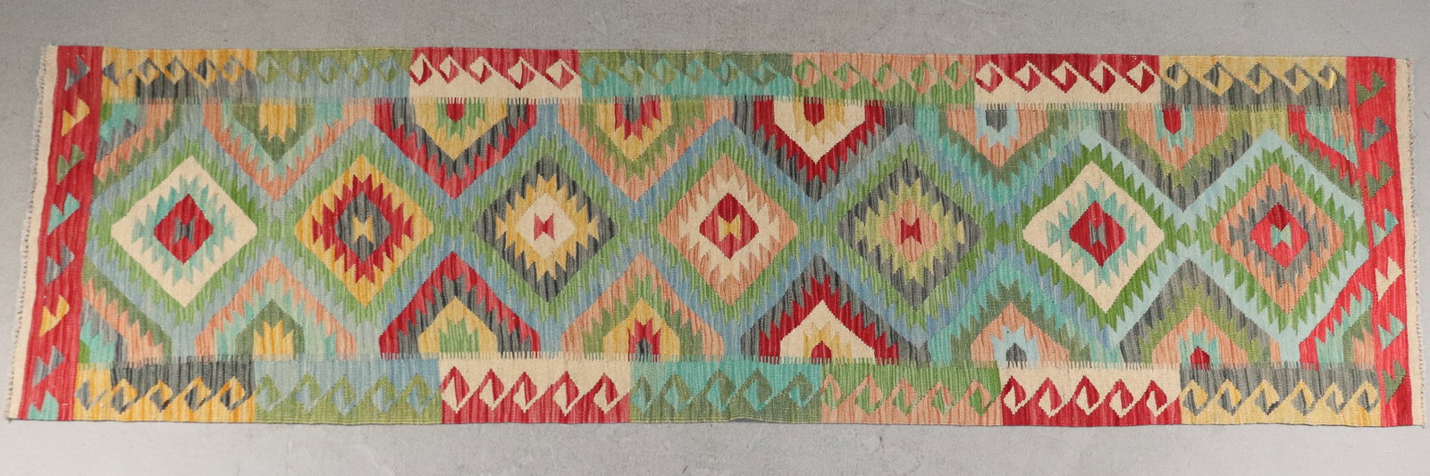 Flat Woven Kilim Rug - 3'1 x 10'4: Flat Woven Kilim Rug - 3'1 x 10'4