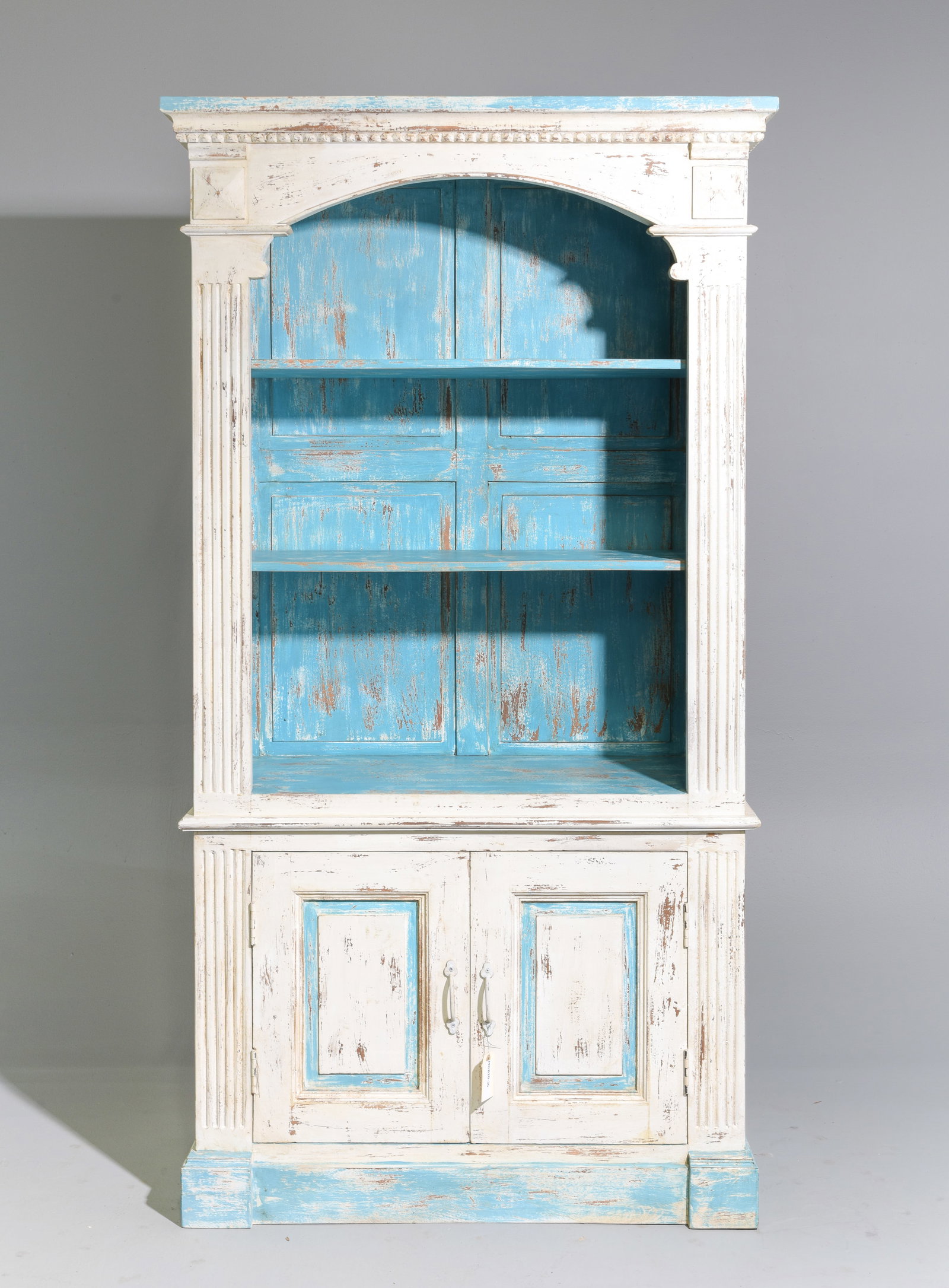 European Style Painted Bookshelf / Cupboard (1 of 7)