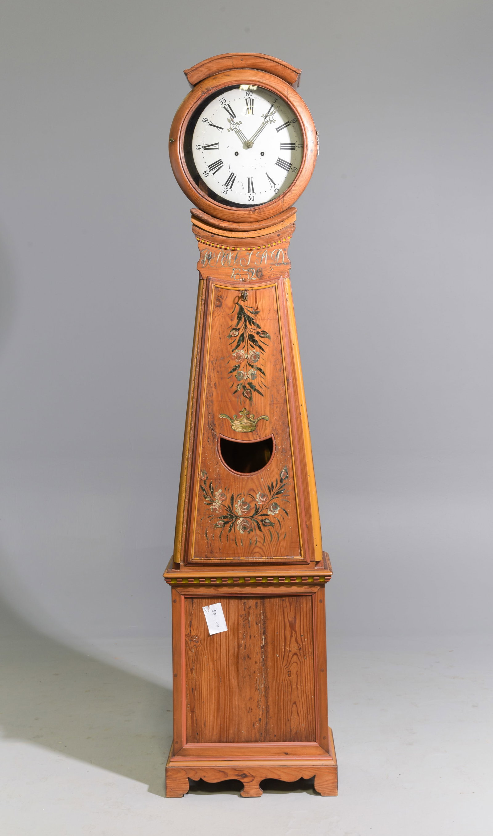Swedish Hand Painted Grandfather Clock #2 (1 of 6)