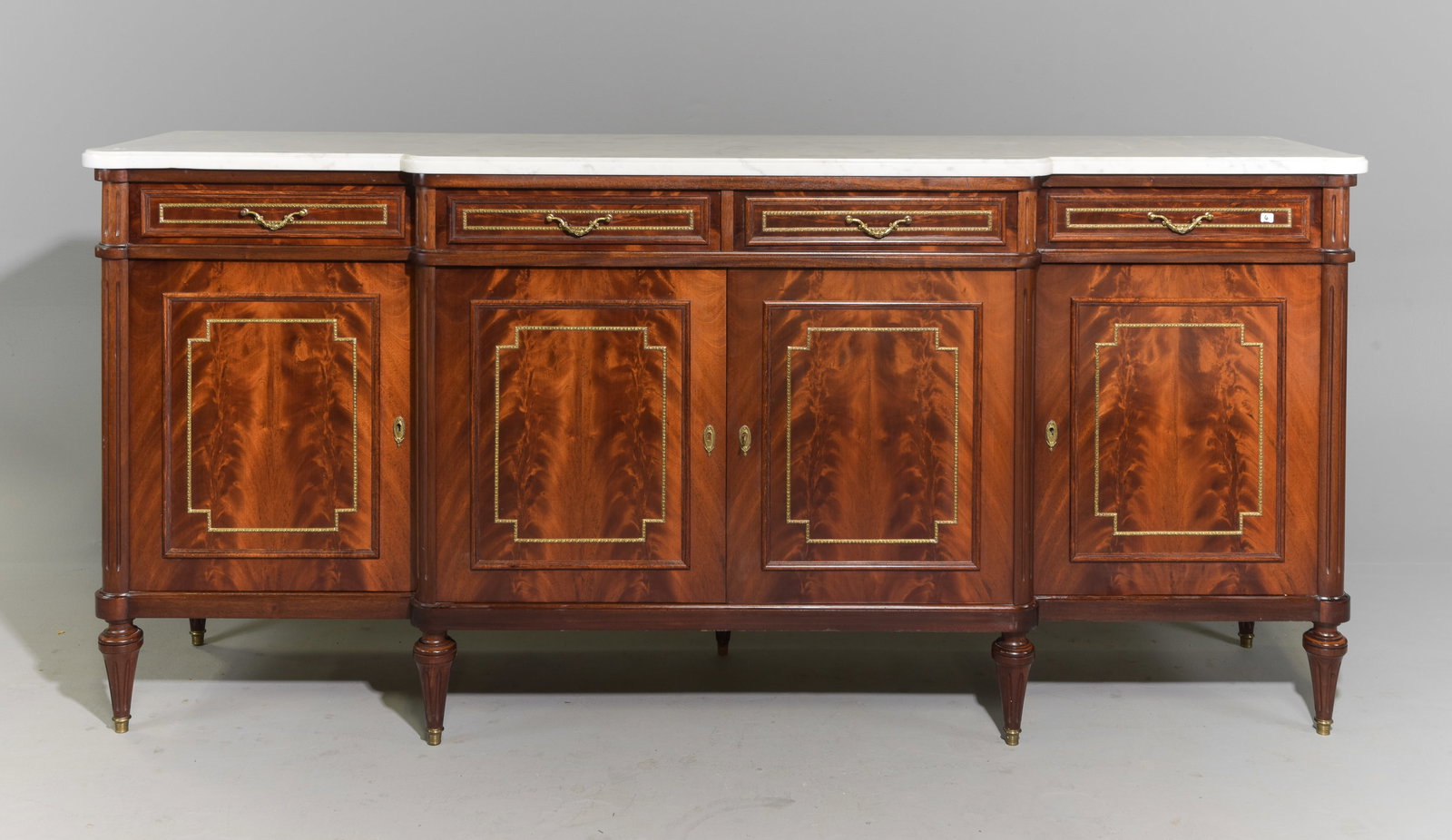 Louis XVI Style White Marble Top Sideboard (1 of 7)