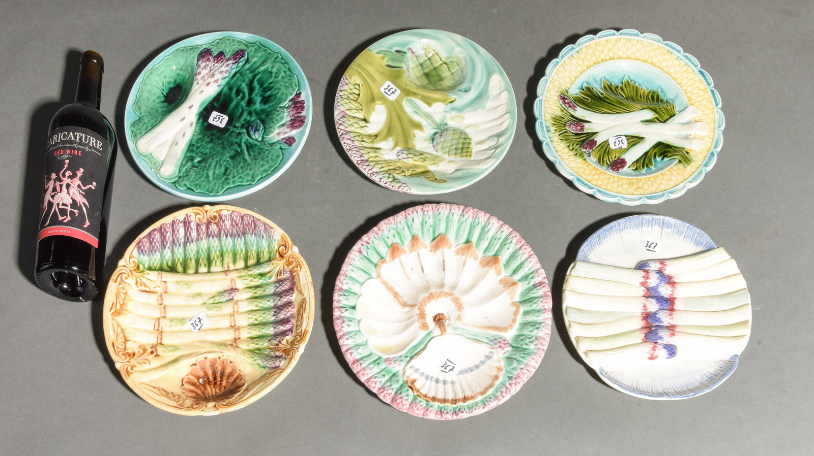 Six Assorted French Majolica Plates (1 of 8)