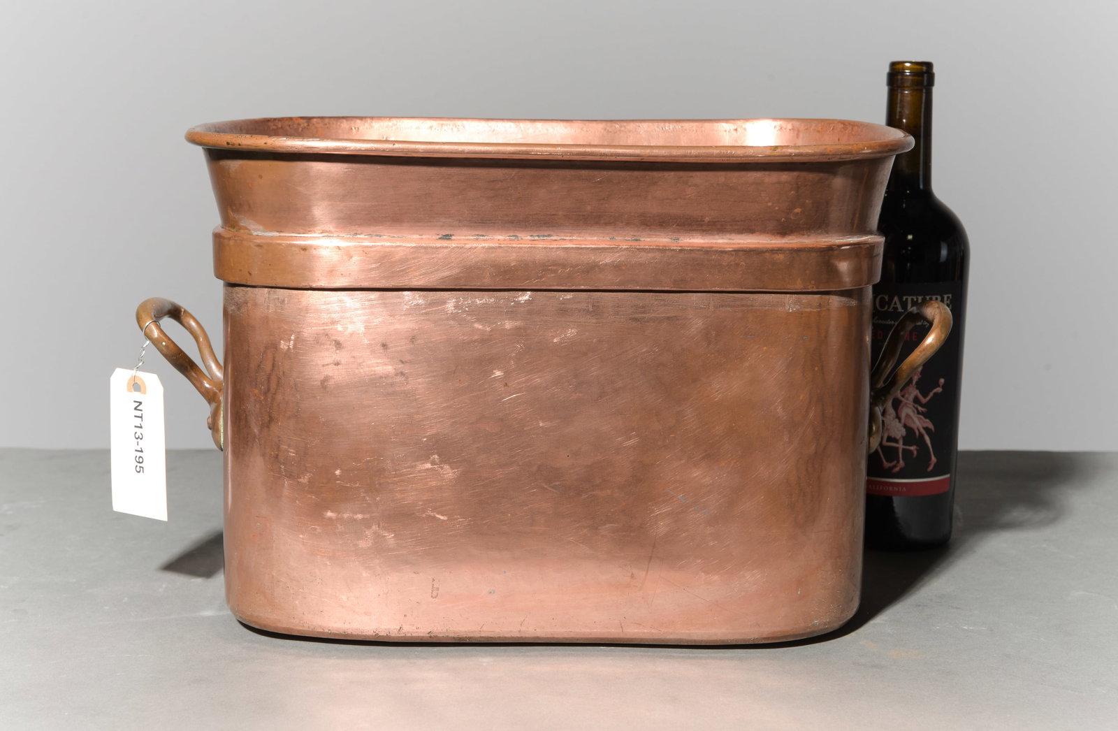 French Polished Copper Daubiere / Roasting Pot: French Polished Copper Daubiere / Roasting Pot - 10.5 in tall x 18 x 10
