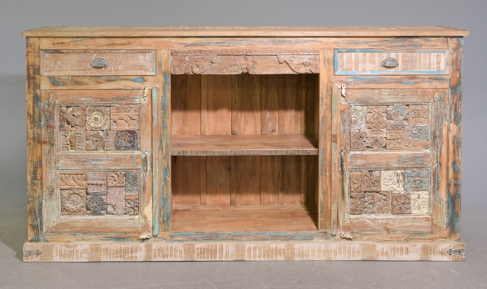 Heavy Painted Rustic Sideboard (1 of 7)
