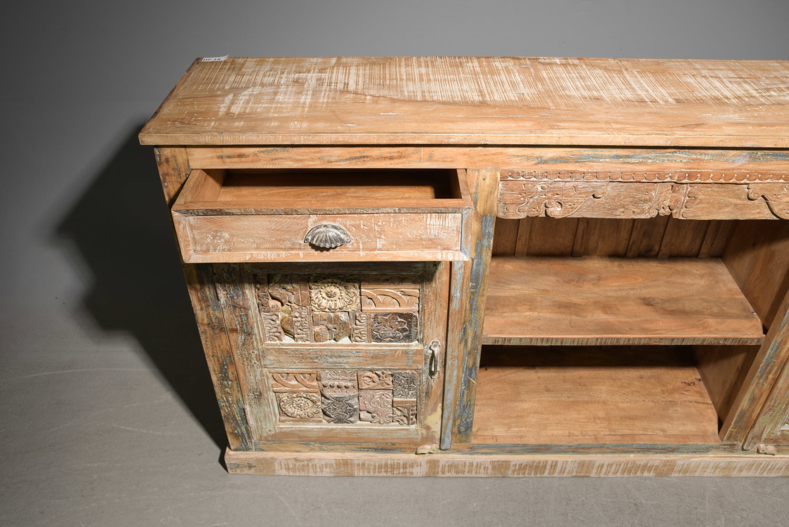Heavy Painted Rustic Sideboard - 3