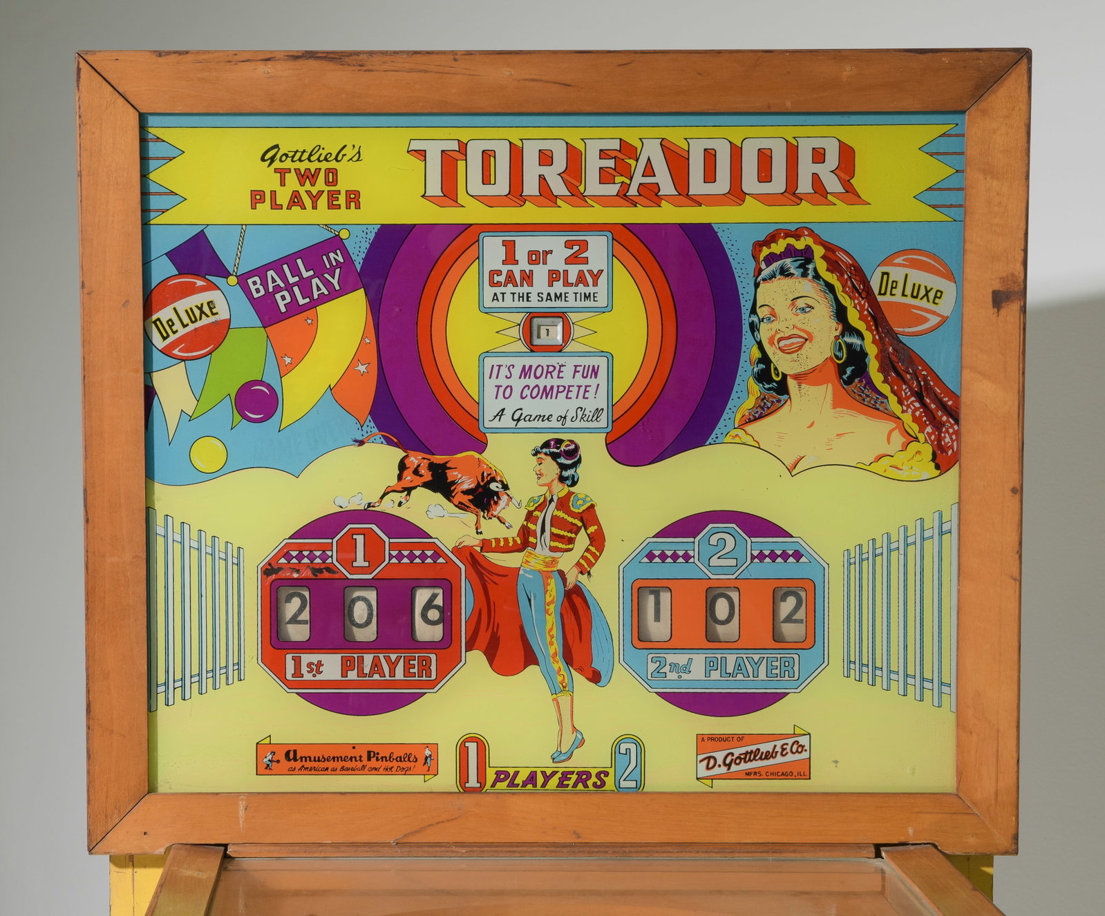 D. Gottlieb E. Co. Toreador Pinball Machine - 3
