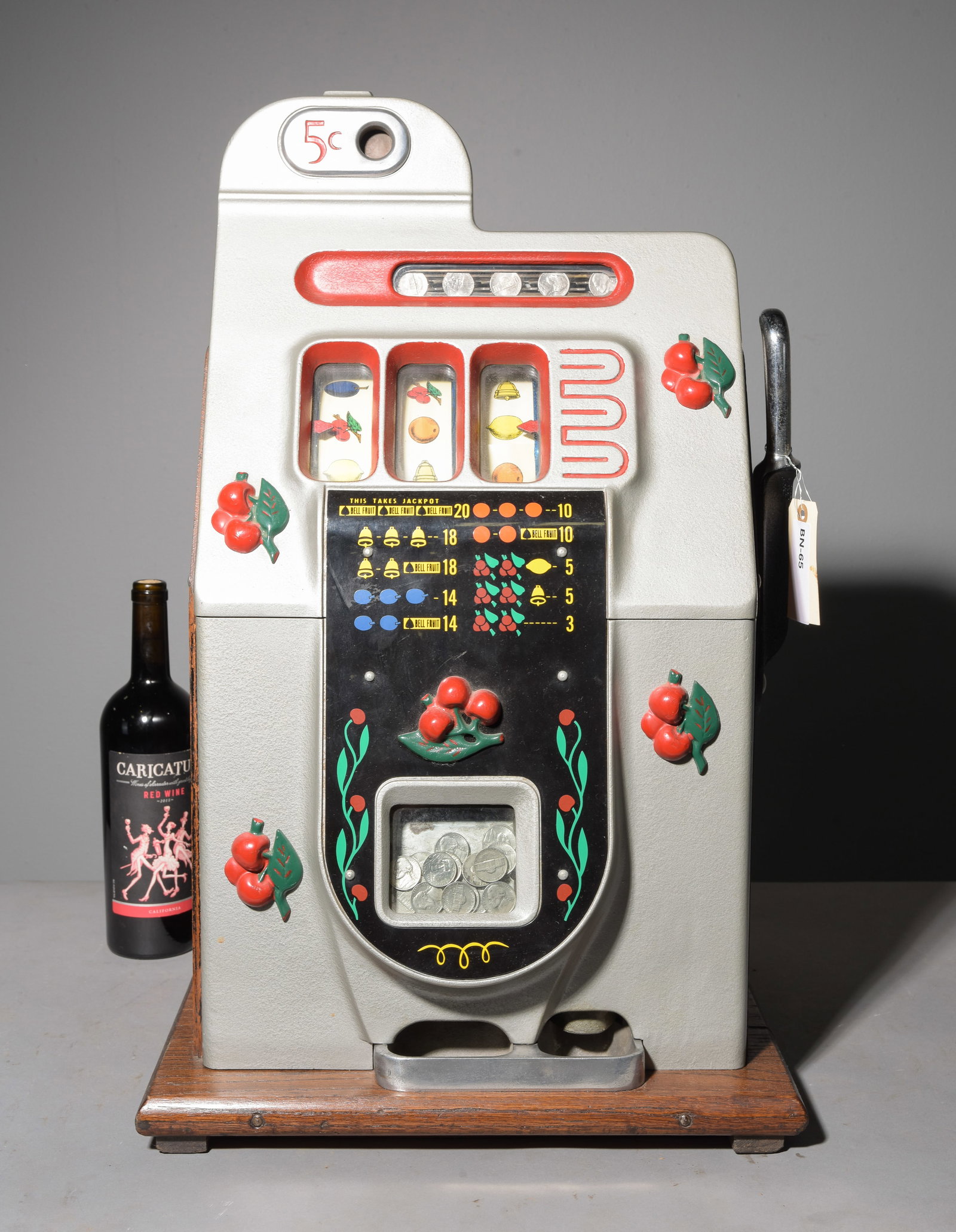 Mills 5-Cent "Black Cherry" Slot Machine (1 of 6)