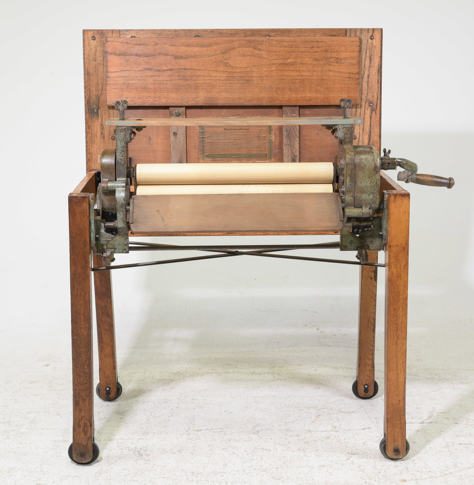 American Oak Wringer Table - 2
