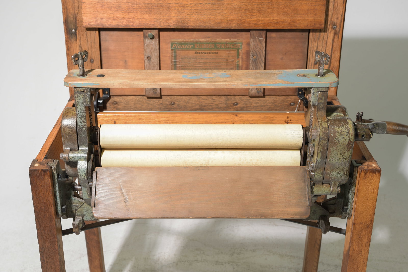 American Oak Wringer Table - 4